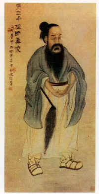 Antica tela raffigurante Zhang Sanfeng