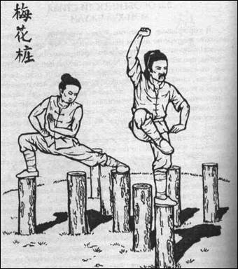 kung fu esercizi tradizionali sui pali